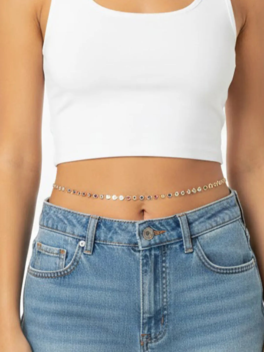 Peora Rainbow Spark Belly Chain - Multi colour