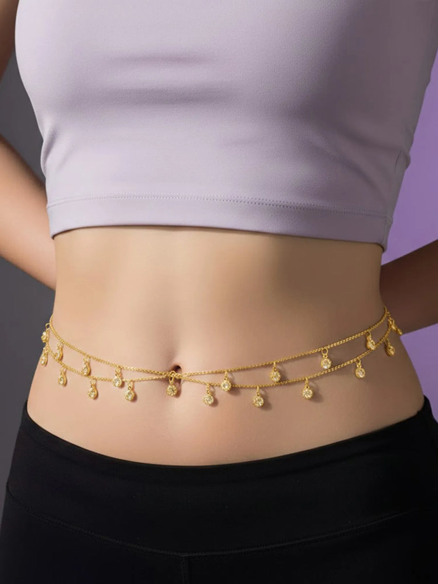 Peora Delicate Charm Layer Gold Belly Chain