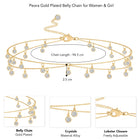 Peora Delicate Charm Layer Gold Belly Chain