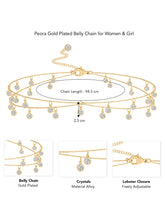 Peora Delicate Charm Layer Gold Belly Chain