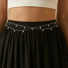 Peora Delicate Charm Layer Silver Belly Chain