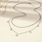 Peora Crystal Drop Charm Belly Chain - Silver