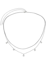 Peora Crystal Drop Charm Belly Chain - Silver
