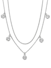 Peora Crystal Drop Charm Belly Chain - Silver