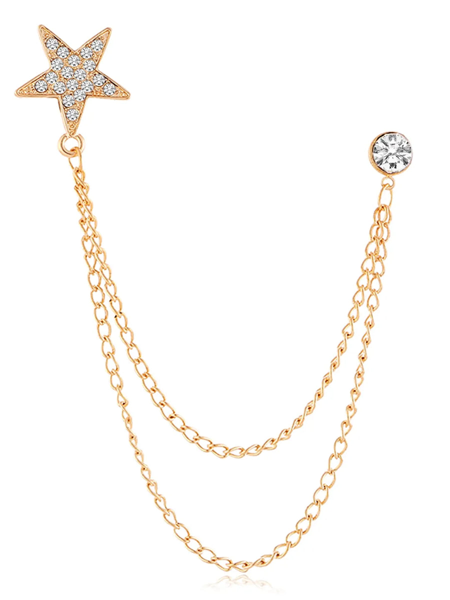 Peora Dual Chain Brooch Pin – Stylish & Royal Touch