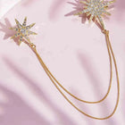 Peora Double Chain Brooch – Elegant & Statement Accessory