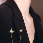 Peora Double Chain Brooch – Elegant & Statement Accessory