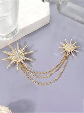 Triple Layer Twinkling Star Brooch - Gold