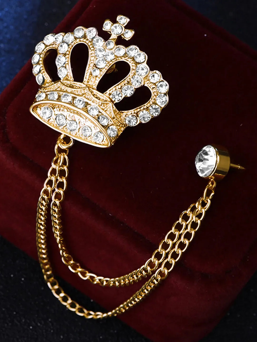 Peora Crown Shaped Brooch Pin – Royal & Stylish Accessory