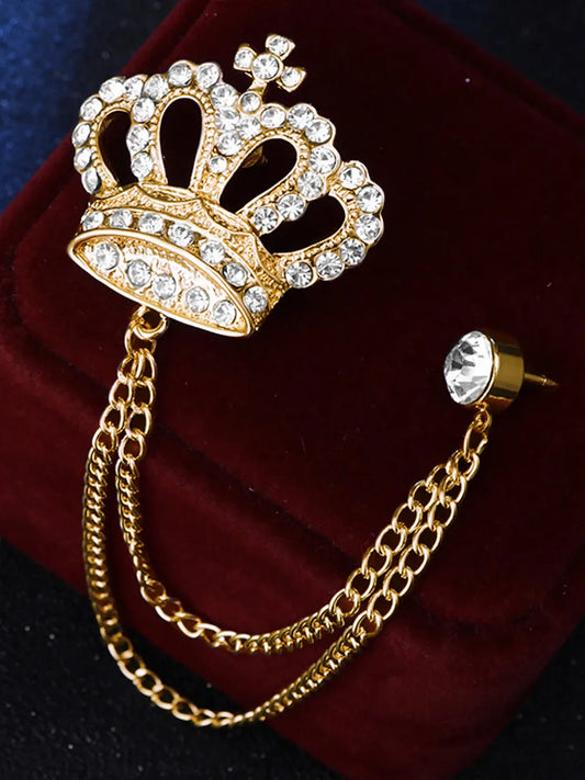 Peora Crown Shaped Brooch Pin – Royal & Stylish Accessory