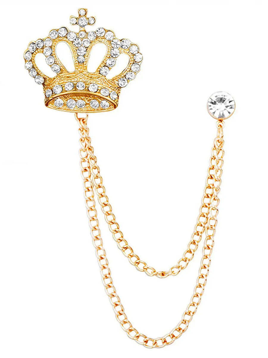 Peora Crown Shaped Brooch Pin – Royal & Stylish Accessory