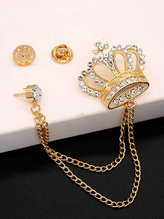 Peora Crown Shaped Brooch Pin – Royal & Stylish Accessory