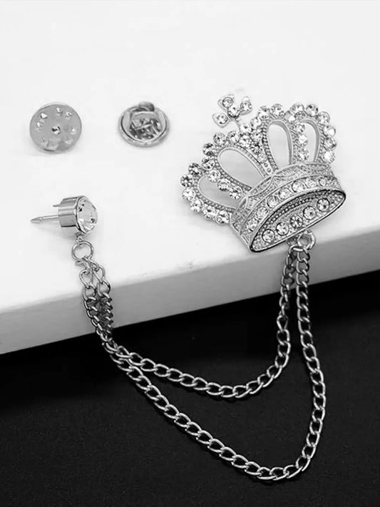 Peora Crown Shaped Brooch Pin – Royal & Stylish Accessory