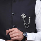 Peora Crown Shaped Brooch Pin – Royal & Stylish Accessory