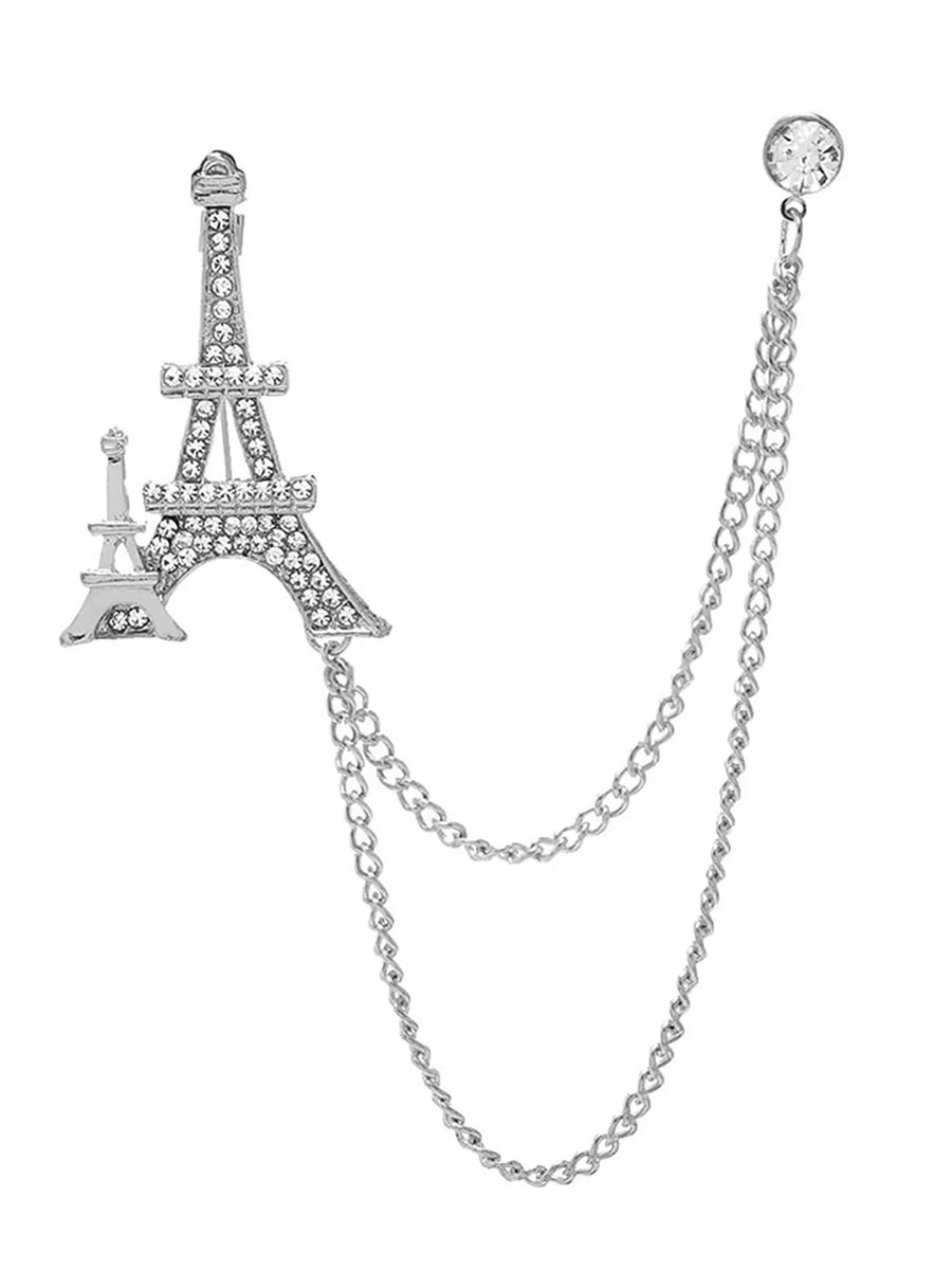 Double Chain Brooch – Royal & Elegant Layered Pins | Peora