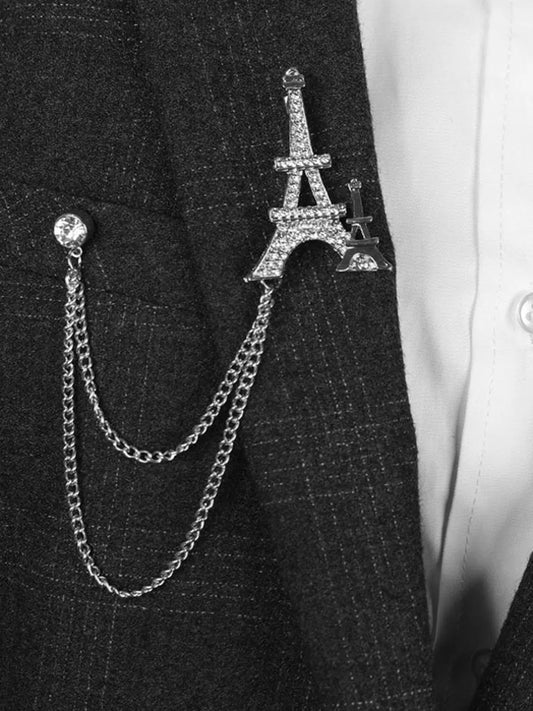 Double Chain Brooch – Royal & Elegant Layered Pins | Peora