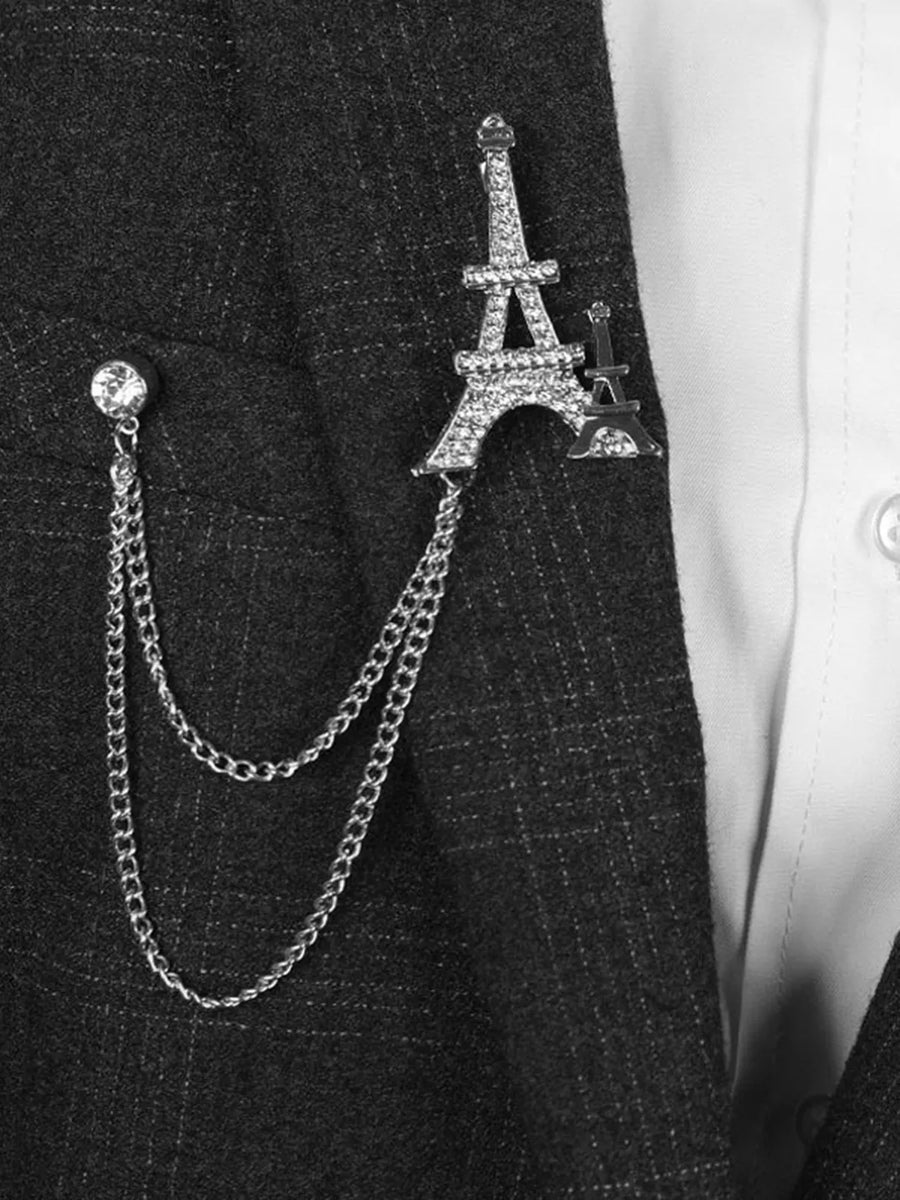 Double Chain Brooch – Royal & Elegant Layered Pins | Peora