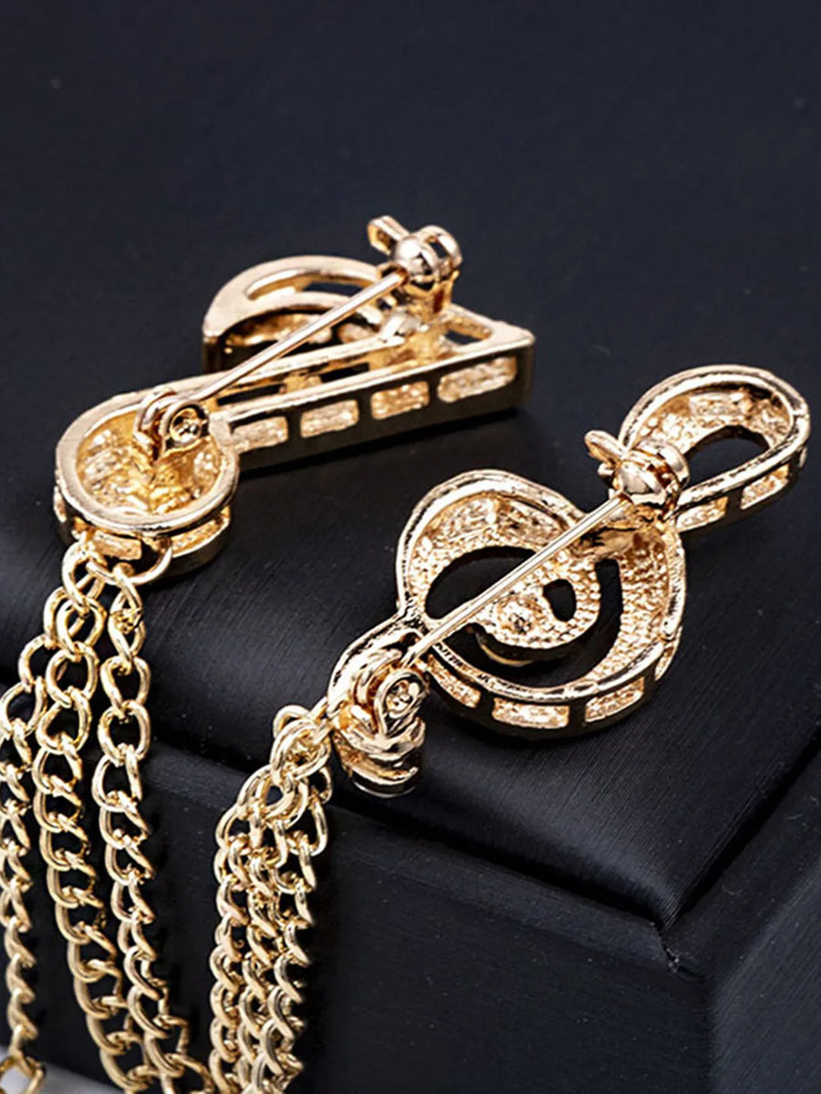 Double Chain Brooch – Stylish & Royal Brooch Designs | Peora

 