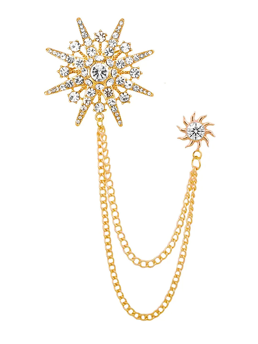 Double Chain Brooch – Elegant Layered Brooch Designs | Peora