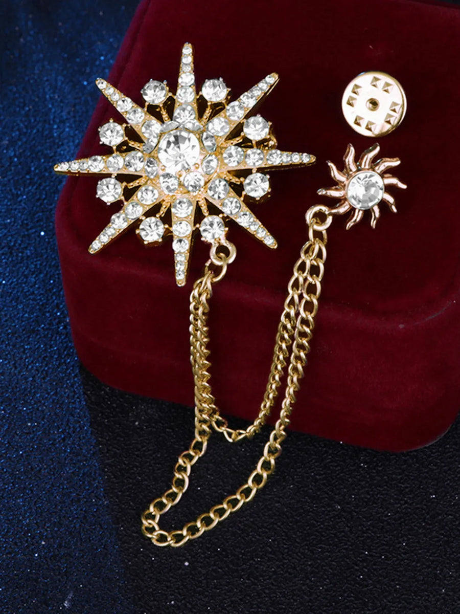 Double Chain Brooch – Elegant Layered Brooch Designs | Peora