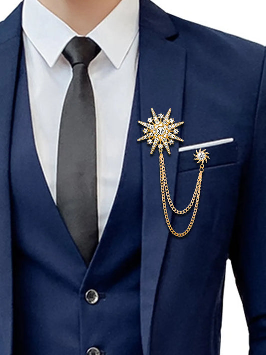 Double Chain Brooch – Elegant Layered Brooch Designs | Peora