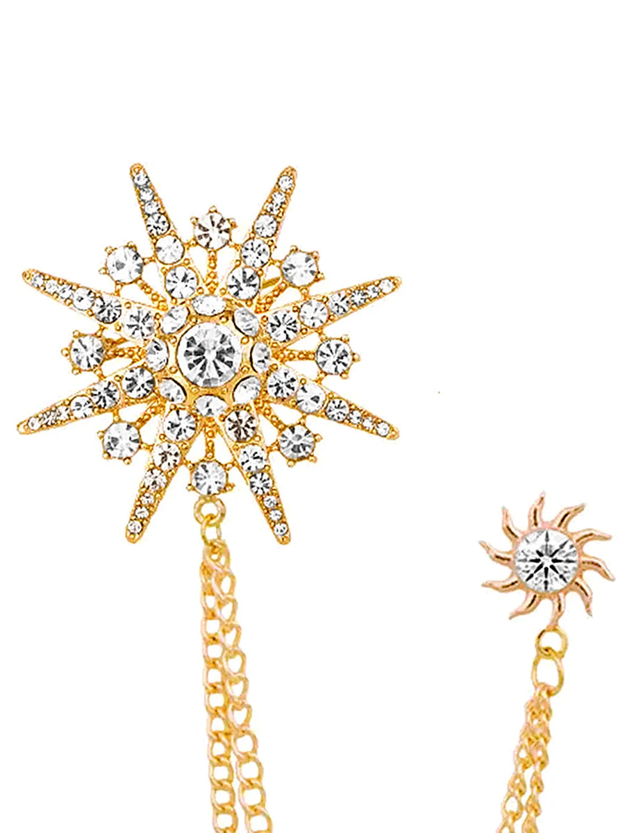 Double Chain Brooch – Elegant Layered Brooch Designs | Peora