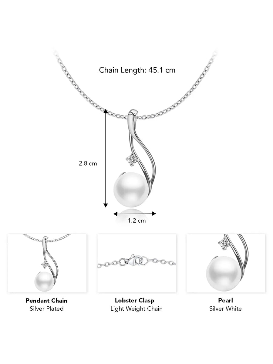 Dainty Pearl Studded Pendant Chain