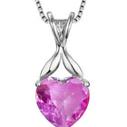 Love Embrace Heart Crystal Pendant Chain