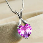 Love Embrace Heart Crystal Pendant Chain