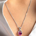 Love Embrace Heart Crystal Pendant Chain