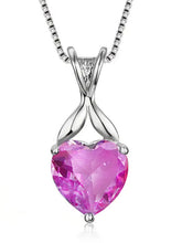 Love Embrace Heart Crystal Pendant Chain
