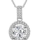 Halo Radiance Sparkling Round Pendant