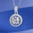 Halo Radiance Sparkling Round Pendant