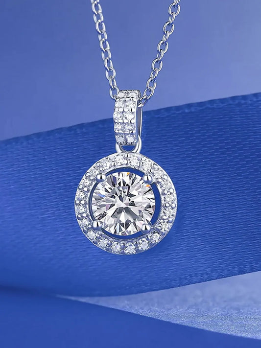 Halo Radiance Sparkling Round Pendant