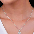 Halo Radiance Sparkling Round Pendant