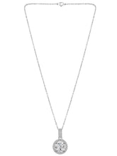 Halo Radiance Sparkling Round Pendant