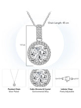 Halo Radiance Sparkling Round Pendant