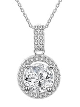 Halo Radiance Sparkling Round Pendant