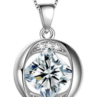 Gleaming Crystal Swirl Pendant Chain
