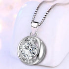 Gleaming Crystal Swirl Pendant Chain