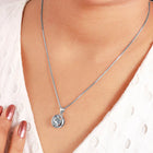 Gleaming Crystal Swirl Pendant Chain