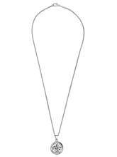 Gleaming Crystal Swirl Pendant Chain