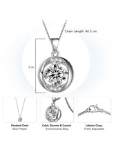 Gleaming Crystal Swirl Pendant Chain