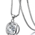 Gleaming Crystal Swirl Pendant Chain