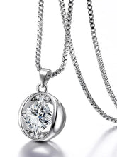 Gleaming Crystal Swirl Pendant Chain
