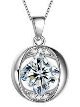 Gleaming Crystal Swirl Pendant Chain