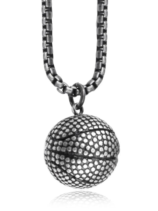Charming Textured Sphere Pendant Chain
