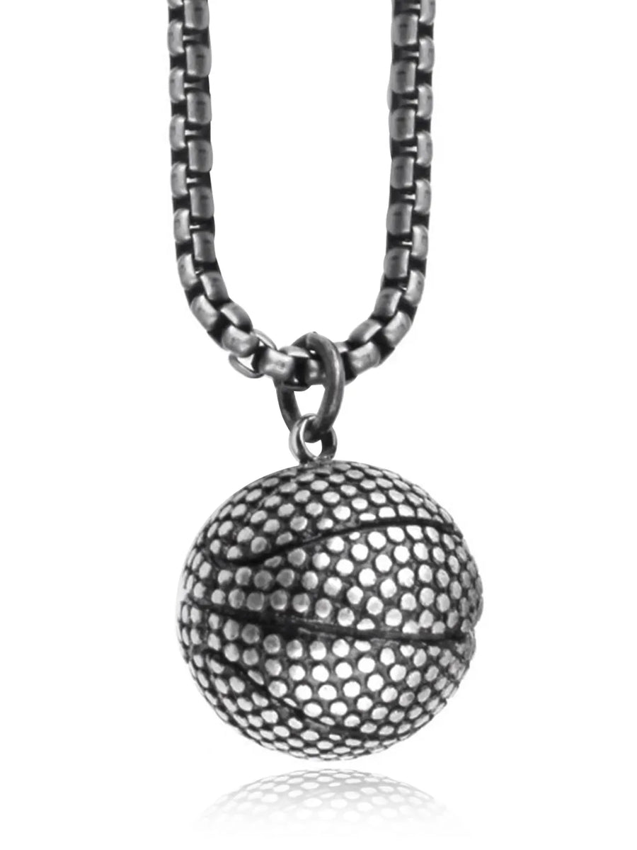 Charming Textured Sphere Pendant Chain