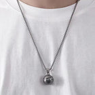 Charming Textured Sphere Pendant Chain