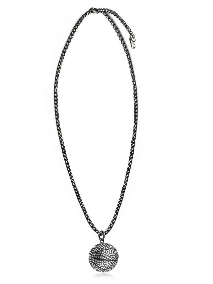 Charming Textured Sphere Pendant Chain